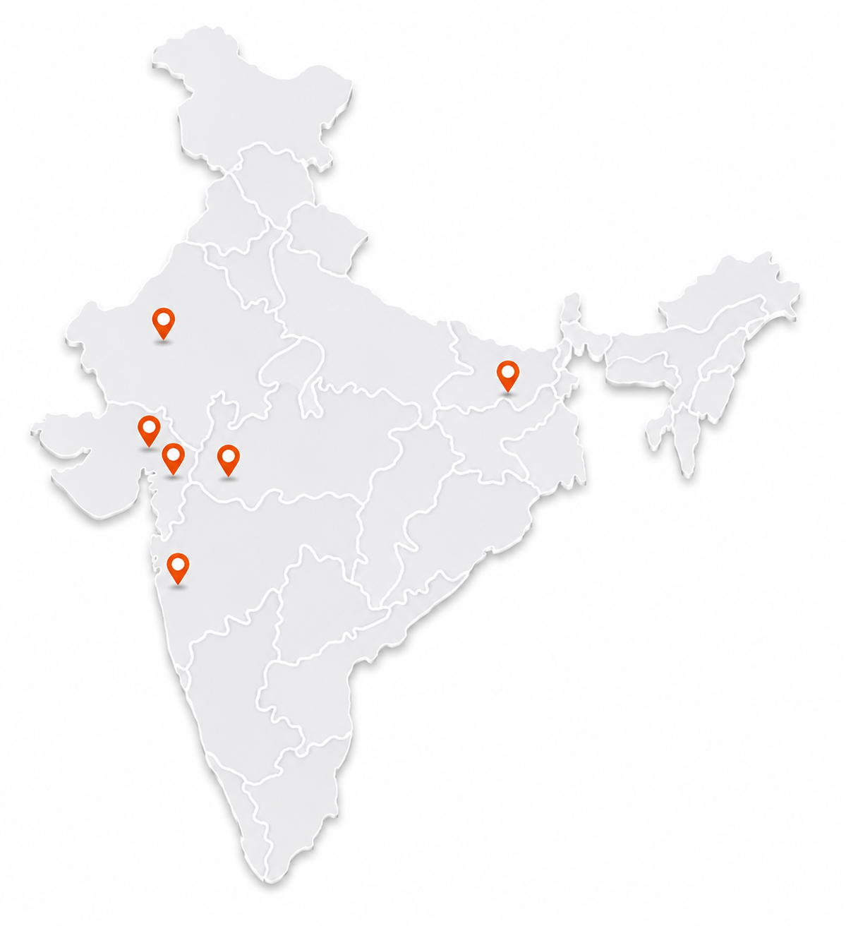 India map showing Vedanta Solar project locations